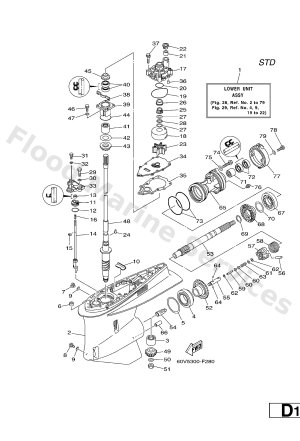 Diagram for LOWER CASING & DRIVE 1