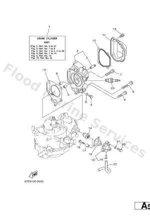 Diagram for CYLINDER. CRANKCASE 1