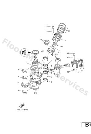 Diagram for CRANKSHAFT & PISTON