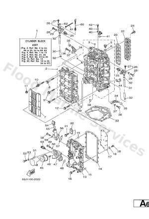 Diagram for CYLINDER. CRANKCASE 1