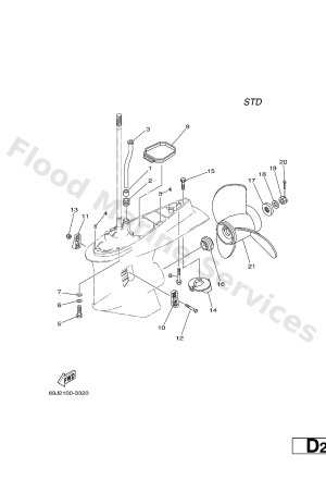Diagram for LOWER CASING. DRIVE 2