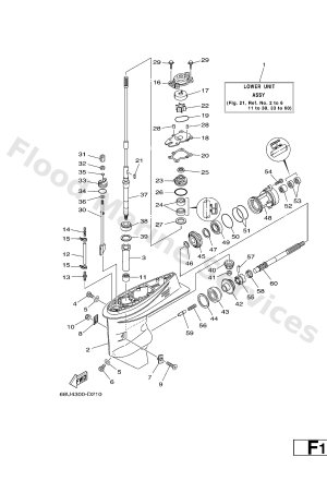 Diagram for LOWER CASING & DRIVE 1