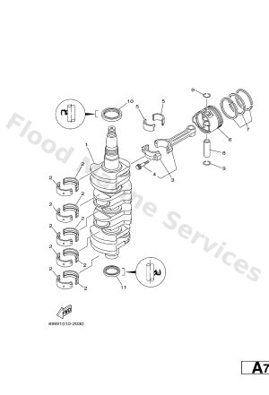 Diagram for CRANKSHAFT & PISTON