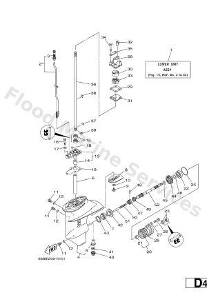 Diagram for LOWER CASING & DRIVE 1