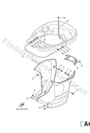 Diagram for BOTTOM COWLING 2