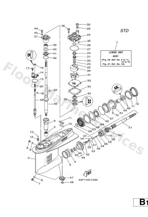 Diagram for LOWER CASING & DRIVE 1