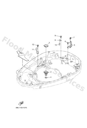 Diagram for BOTTOM COWLING 4