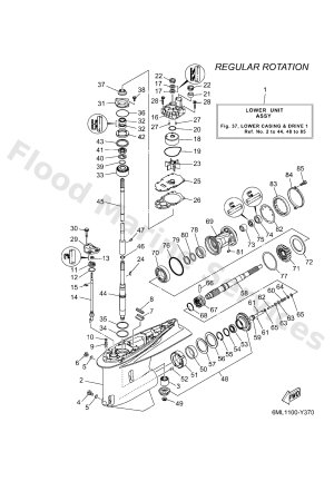 Diagram for LOWER CASING & DRIVE 1