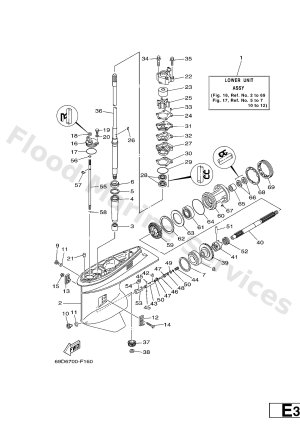 Diagram for LOWER CASING & DRIVE 1