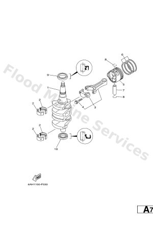 Diagram for CRANKSHAFT & PISTON
