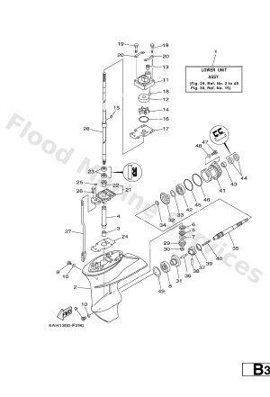 Diagram for LOWER CASING & DRIVE 1