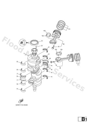 Diagram for CRANKSHAFT & PISTON
