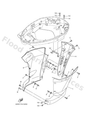 Diagram for BOTTOM COWLING 3