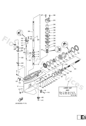 Diagram for LOWER CASING & DRIVE 1