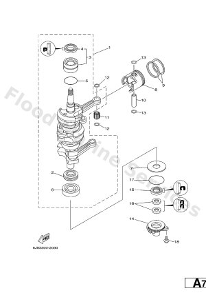 Diagram for CRANKSHAFT & PISTON
