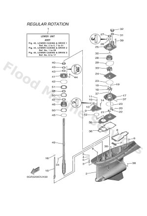 Diagram for LOWER CASING & DRIVE 1