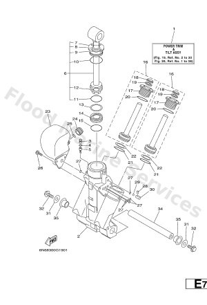 Diagram for POWER TRIM & TILT ASSY 1