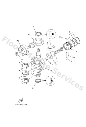 Diagram for CRANKSHAFT & PISTON