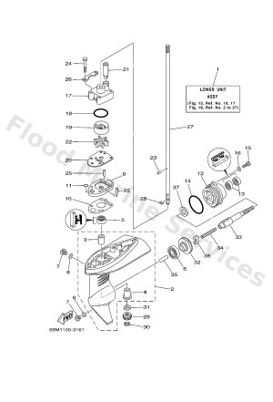 Diagram for LOWER CASING & DRIVE 1