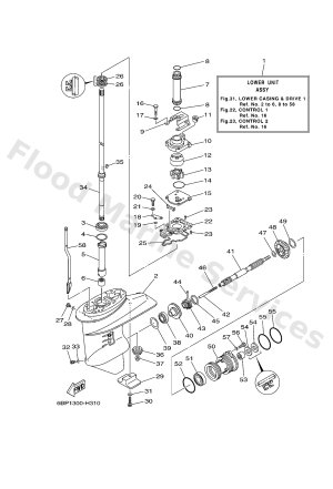 Diagram for LOWER CASING & DRIVE 1