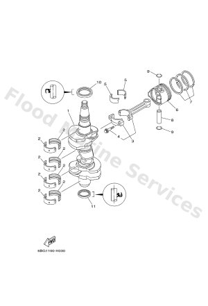 Diagram for CRANKSHAFT & PISTON