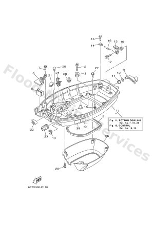 Diagram for BOTTOM COWLING