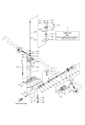 Diagram for LOWER CASING & DRIVE 1