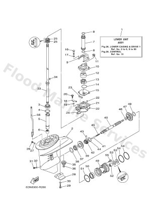 Diagram for LOWER CASING & DRIVE 1