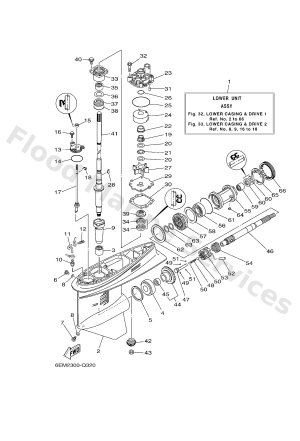 Diagram for LOWER CASING & DRIVE 1