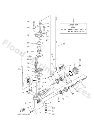Diagram for LOWER CASING & DRIVE 1