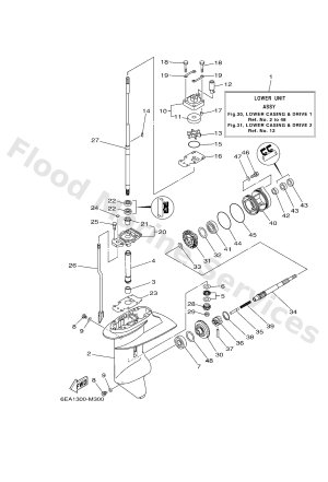 Diagram for LOWER CASING & DRIVE 1
