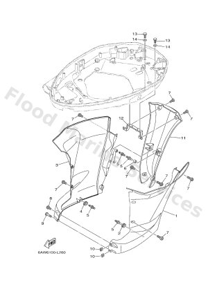Diagram for BOTTOM COWLING 3