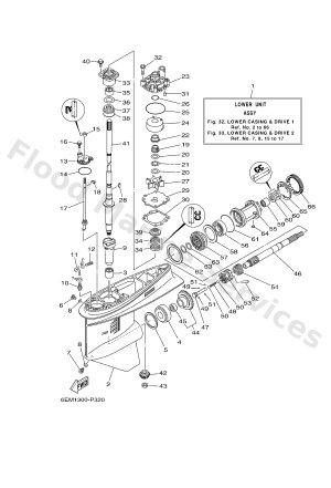 Diagram for LOWER CASING & DRIVE 1
