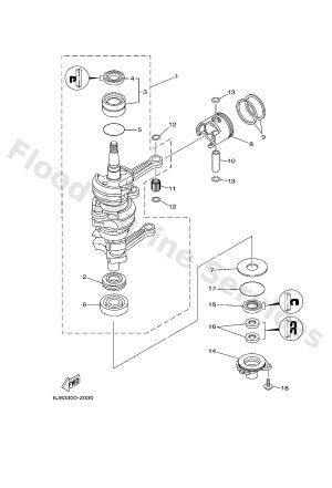 Diagram for CRANKSHAFT & PISTON