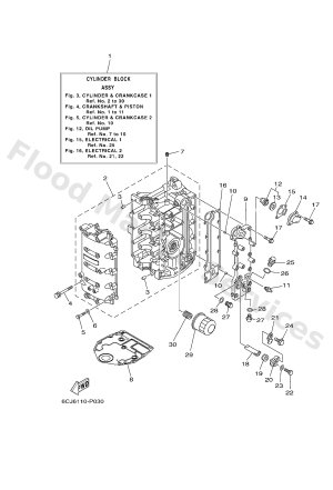 Diagram for CYLINDER & CRANKCASE 1