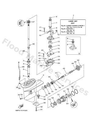 Diagram for LOWER CASING & DRIVE 1