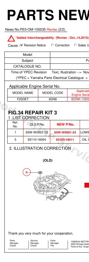 Diagram for REPAIR KIT 3