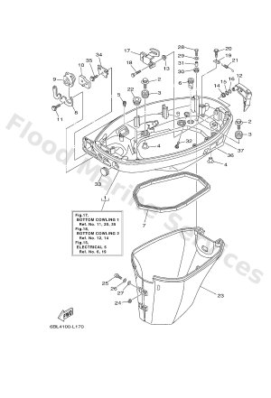 Diagram for BOTTOM COWLING 1