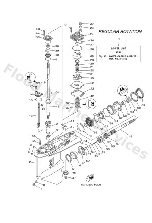 Diagram for LOWER CASING & DRIVE 1