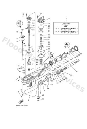 Diagram for LOWER CASING & DRIVE 1