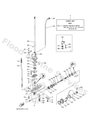 Diagram for LOWER CASING & DRIVE