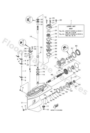 Diagram for LOWER CASING & DRIVE 1