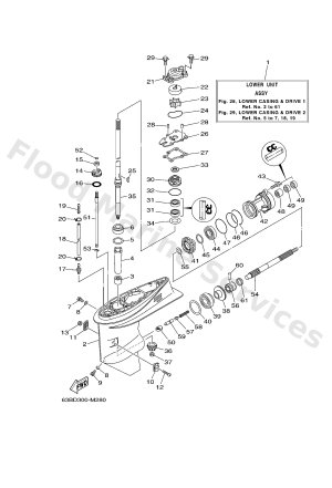 Diagram for LOWER CASING & DRIVE 1
