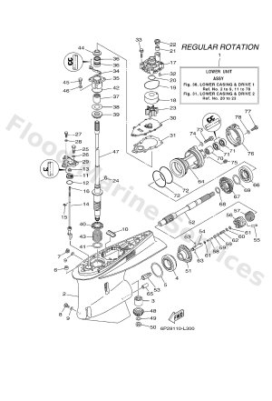 Diagram for LOWER CASING & DRIVE 1