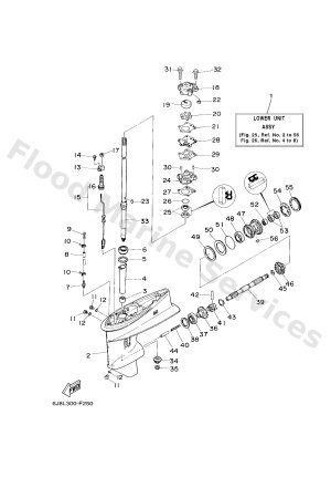 Diagram for LOWER CASING & DRIVE 1