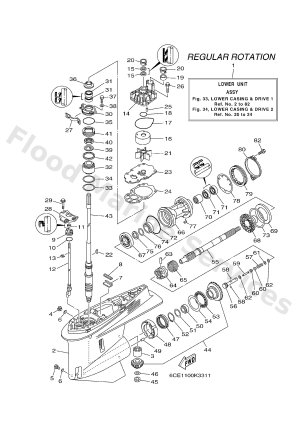 Diagram for LOWER CASING & DRIVE 1