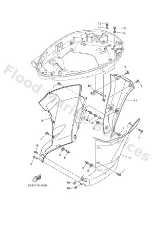 Diagram for BOTTOM COWLING 3