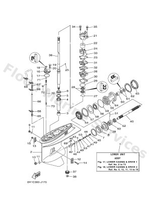 Diagram for LOWER CASING & DRIVE 1