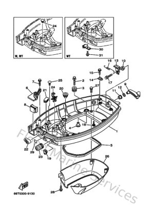Diagram for Bottom Cowling