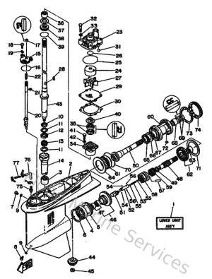 Diagram for Lower Casing & Drive 1